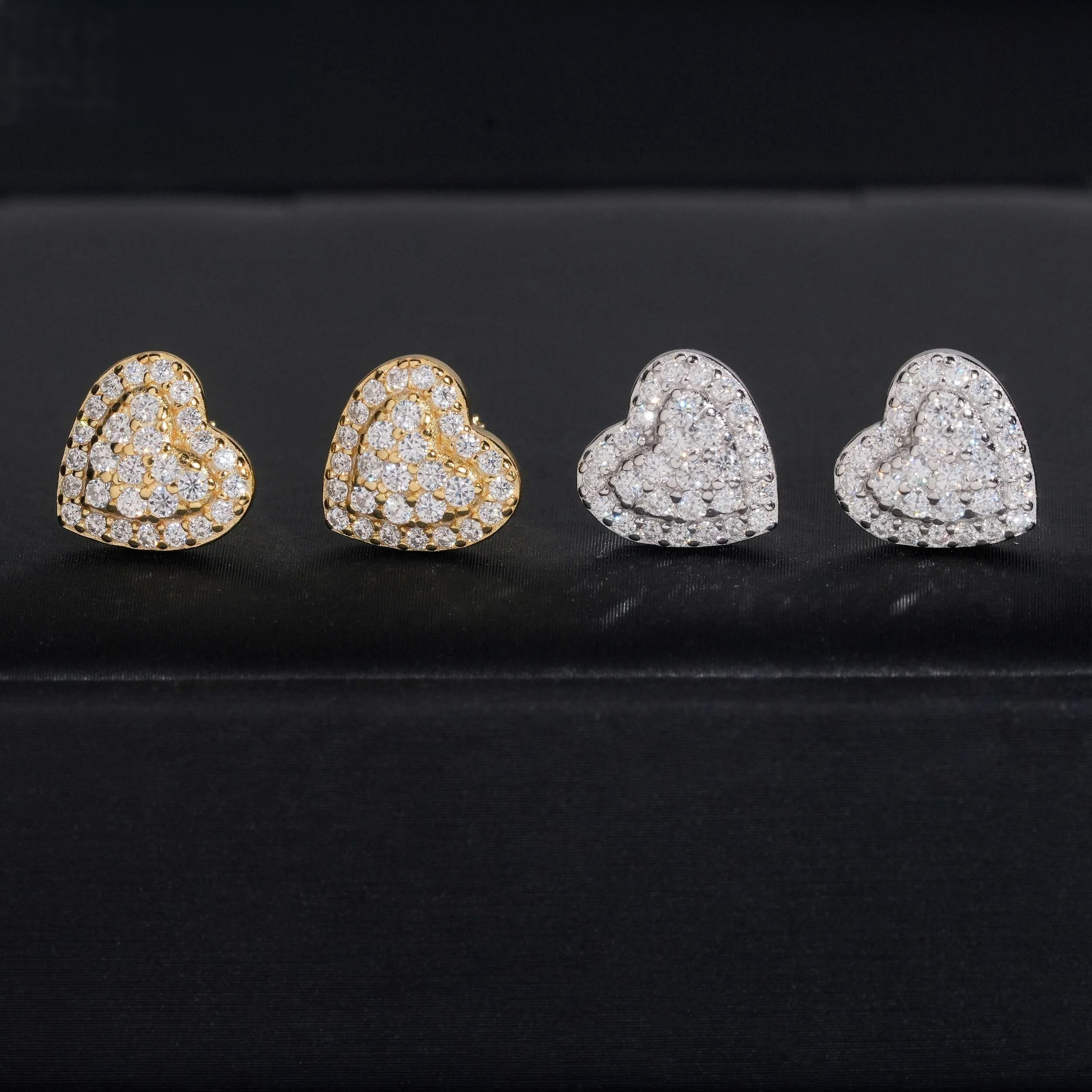 Heart Moissanite Earrings