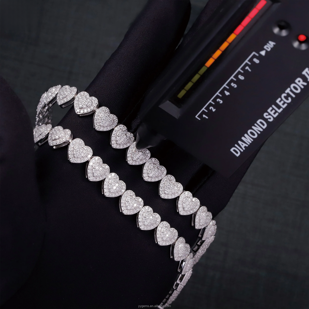 Iced Out Heart Link Chain