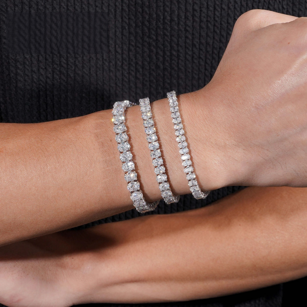 Oval Moissanite Tennis Bracelet
