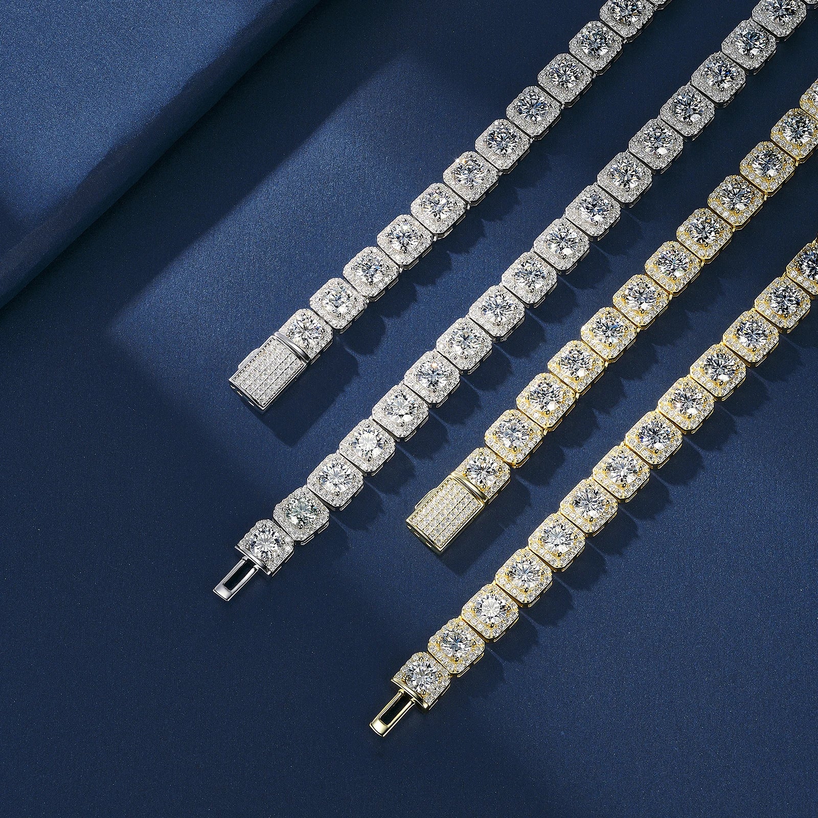 Princess Cut Moissanite Tennis Necklace