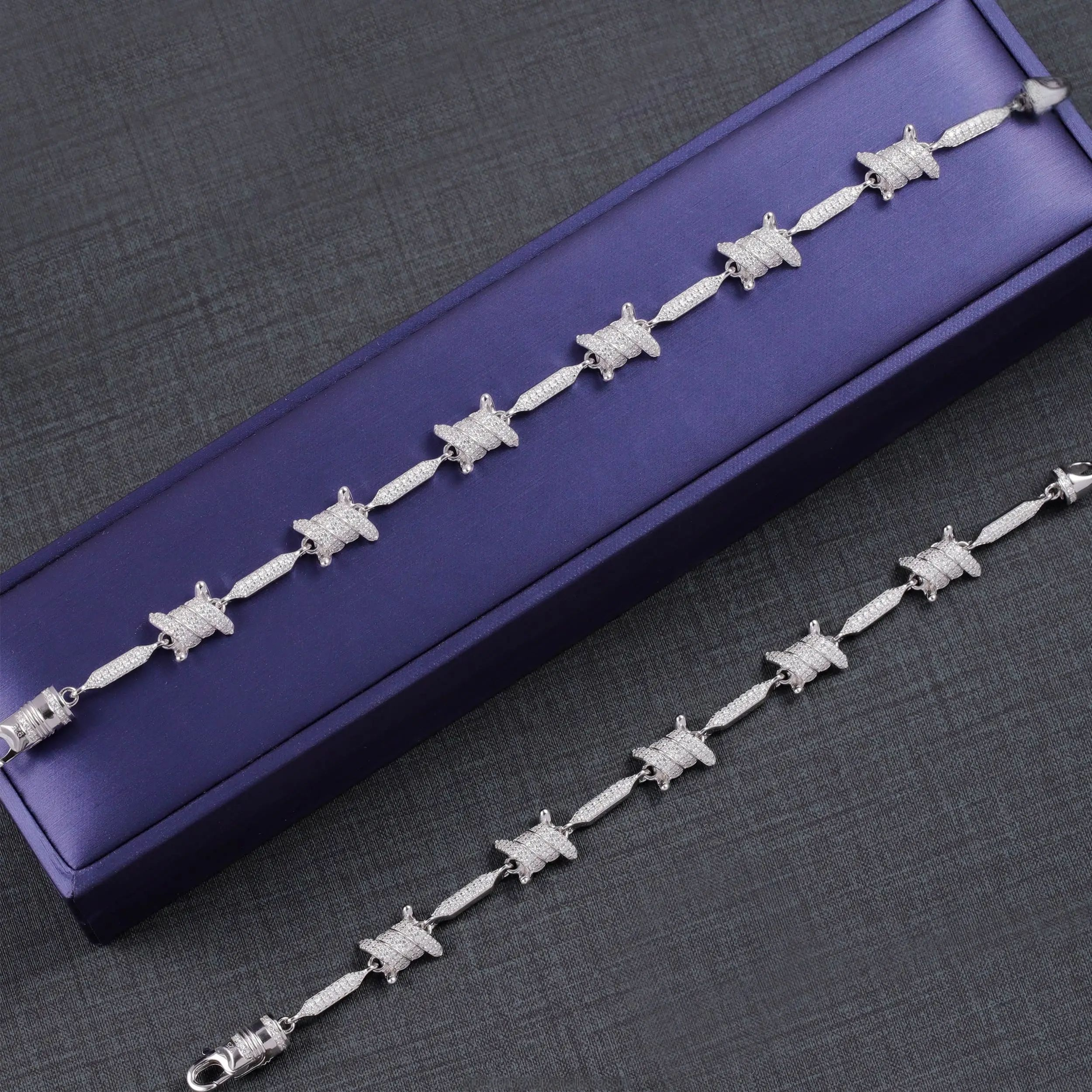 8mm Spiked Cuban Knot Bracelet