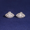 Marquise Moissanite Eye Studs