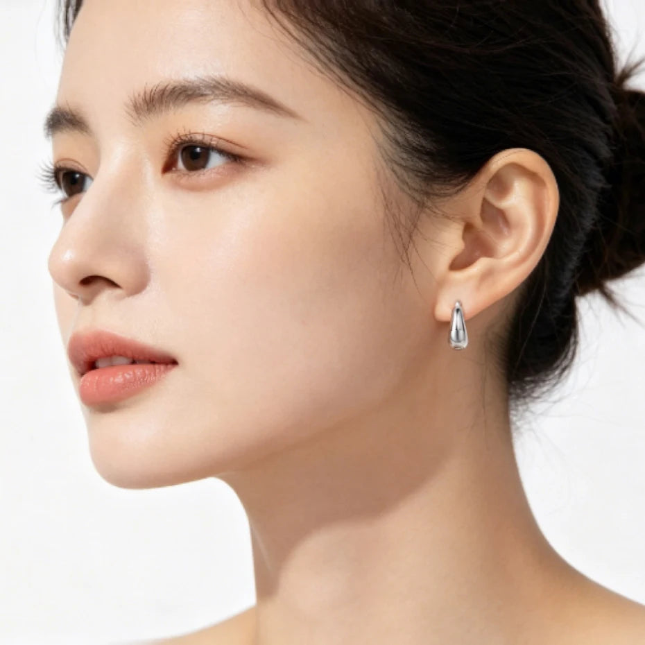Sterling Silver Huggie Hoop Earrings