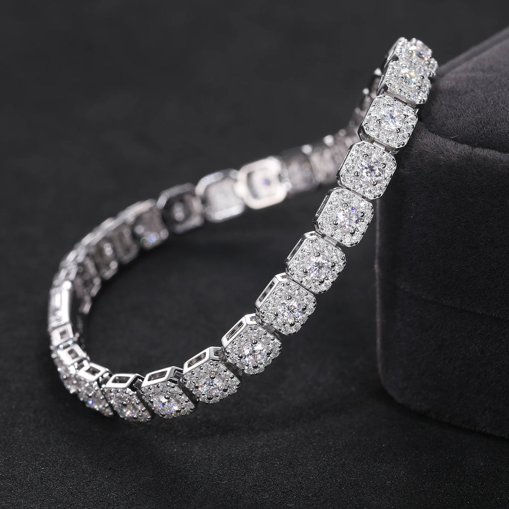 Cushion Cut Moissanite Tennis Bracelet