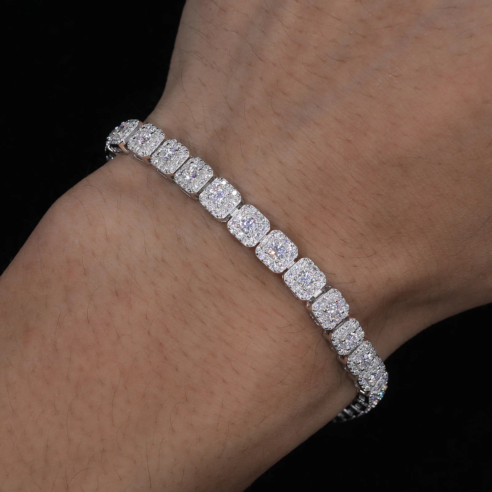 Cushion Cut Moissanite Tennis Bracelet