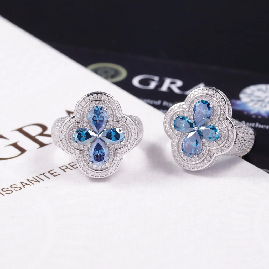 Clover Moissanite Ring