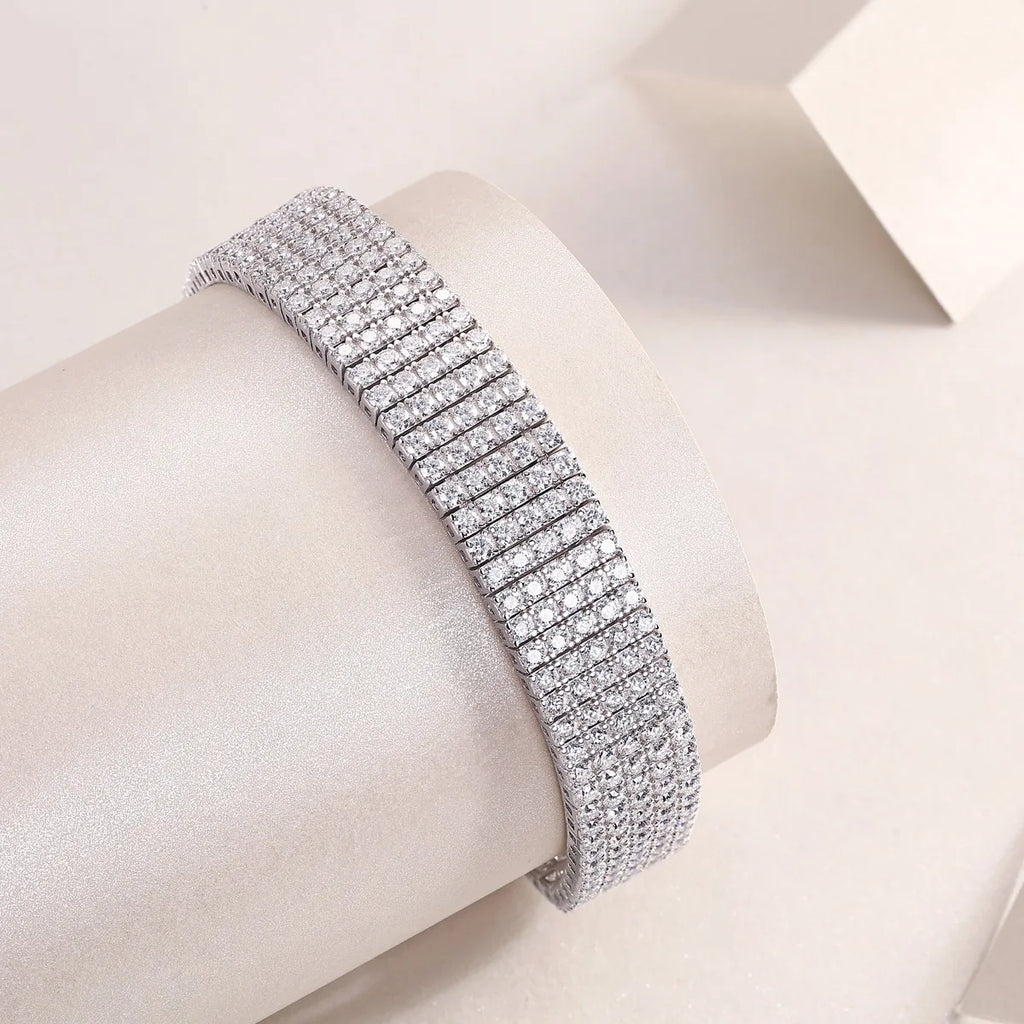 Multi-Row Moissanite Tennis Bracelet