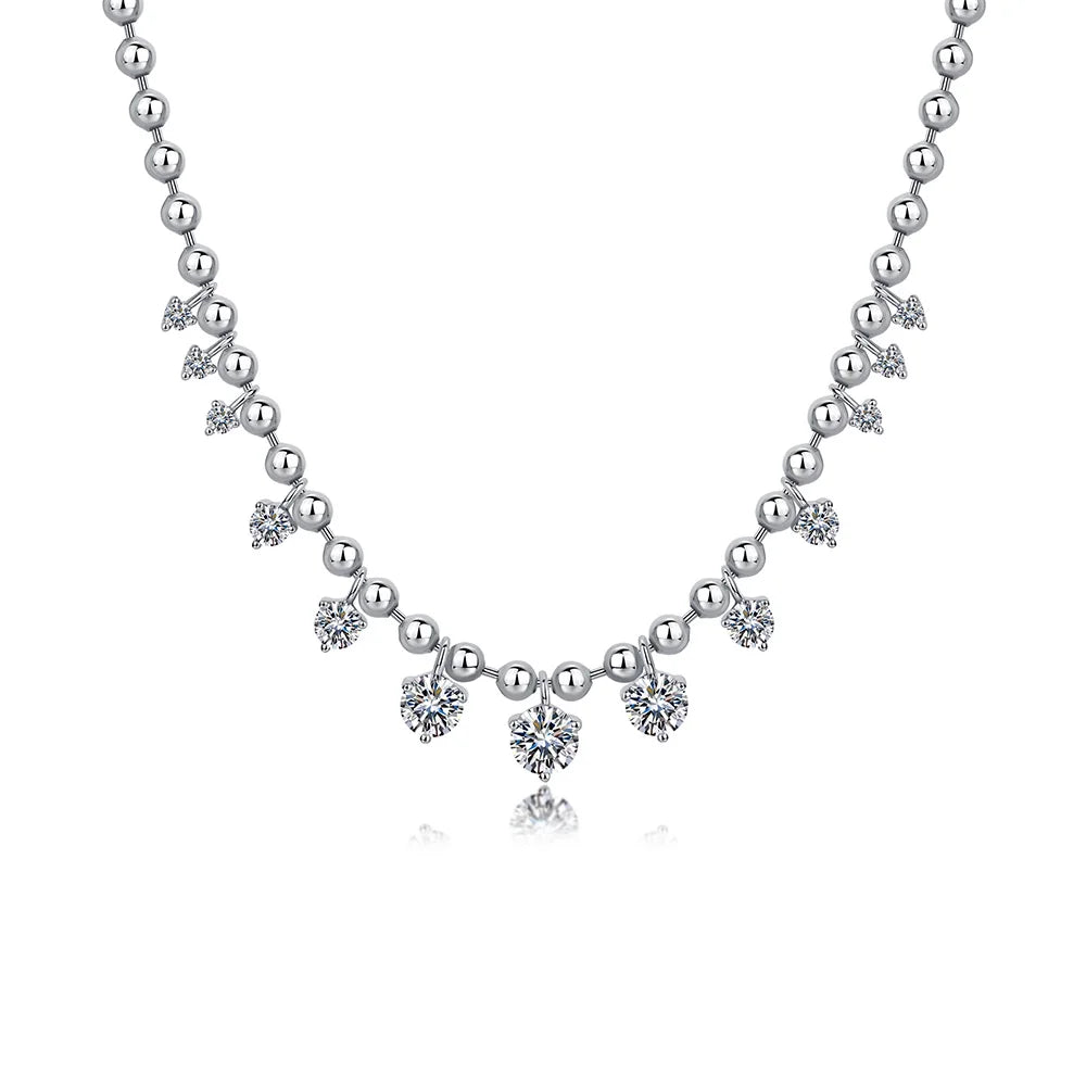 Moissanite Beaded Choker