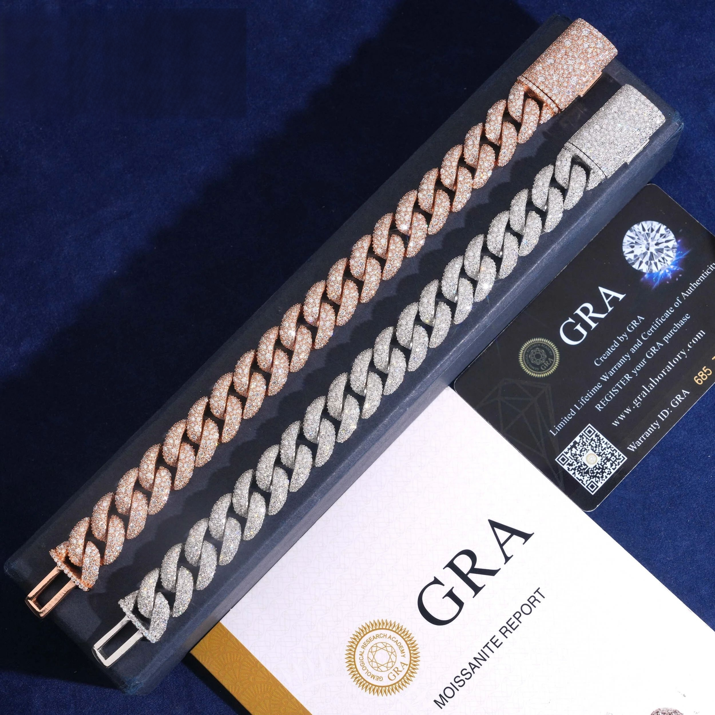 14mm Moissanite Cuban Link Bracelet