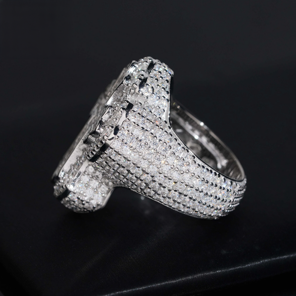 Baguette Moissanite Cross Ring