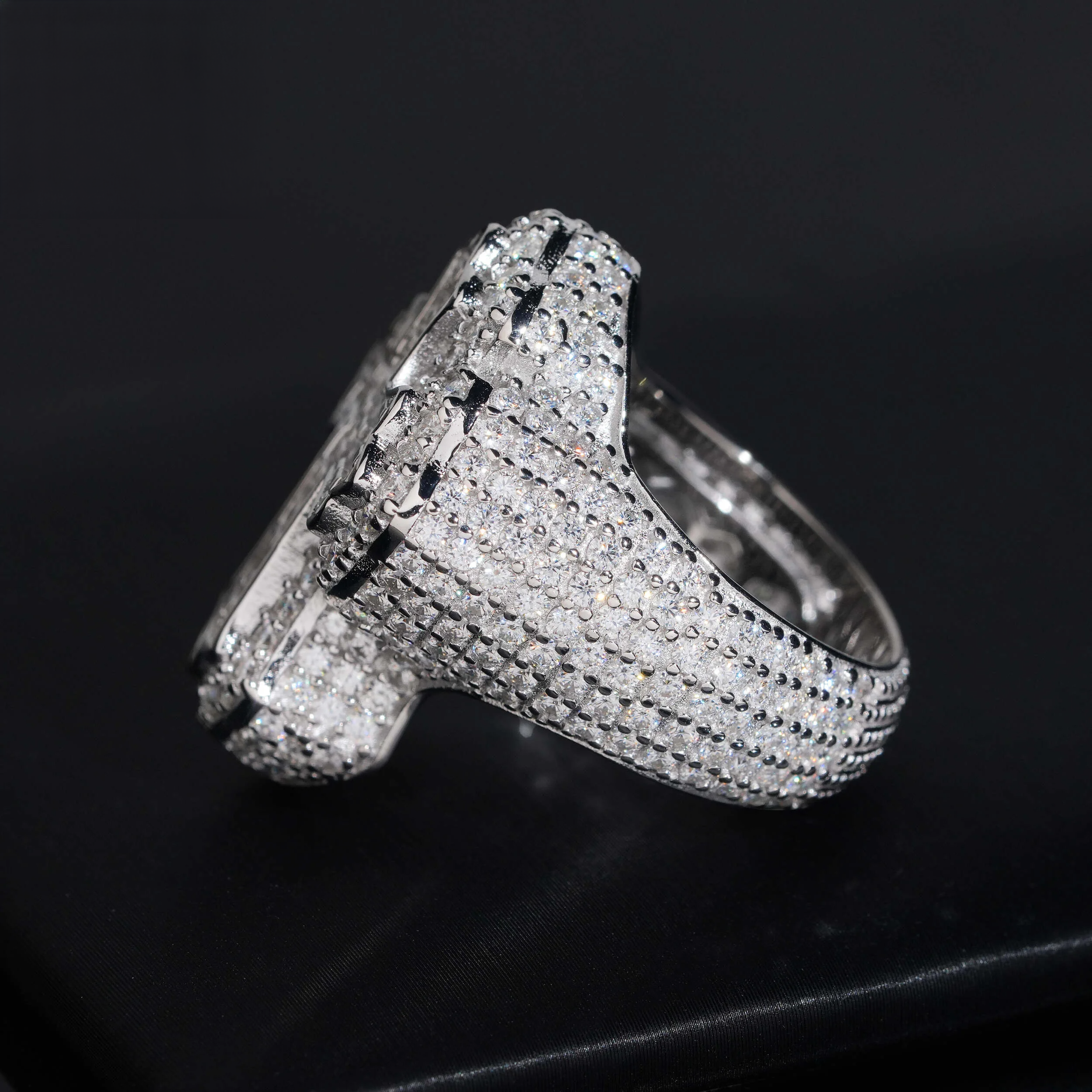 Baguette Moissanite Cross Ring