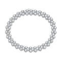 Moissanite Flower Cluster Tennis Bracelet