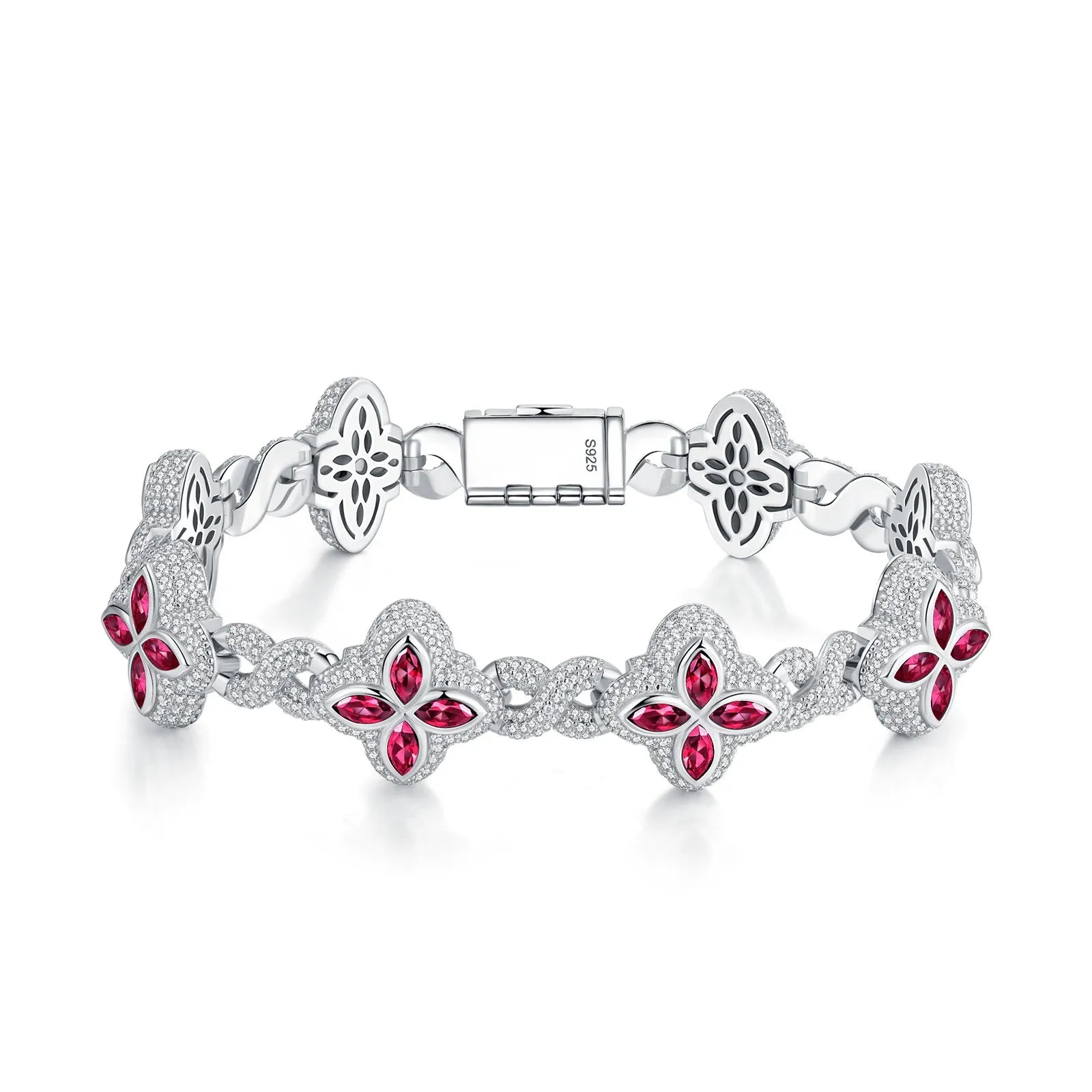 Colorful Clover Link Bracelet