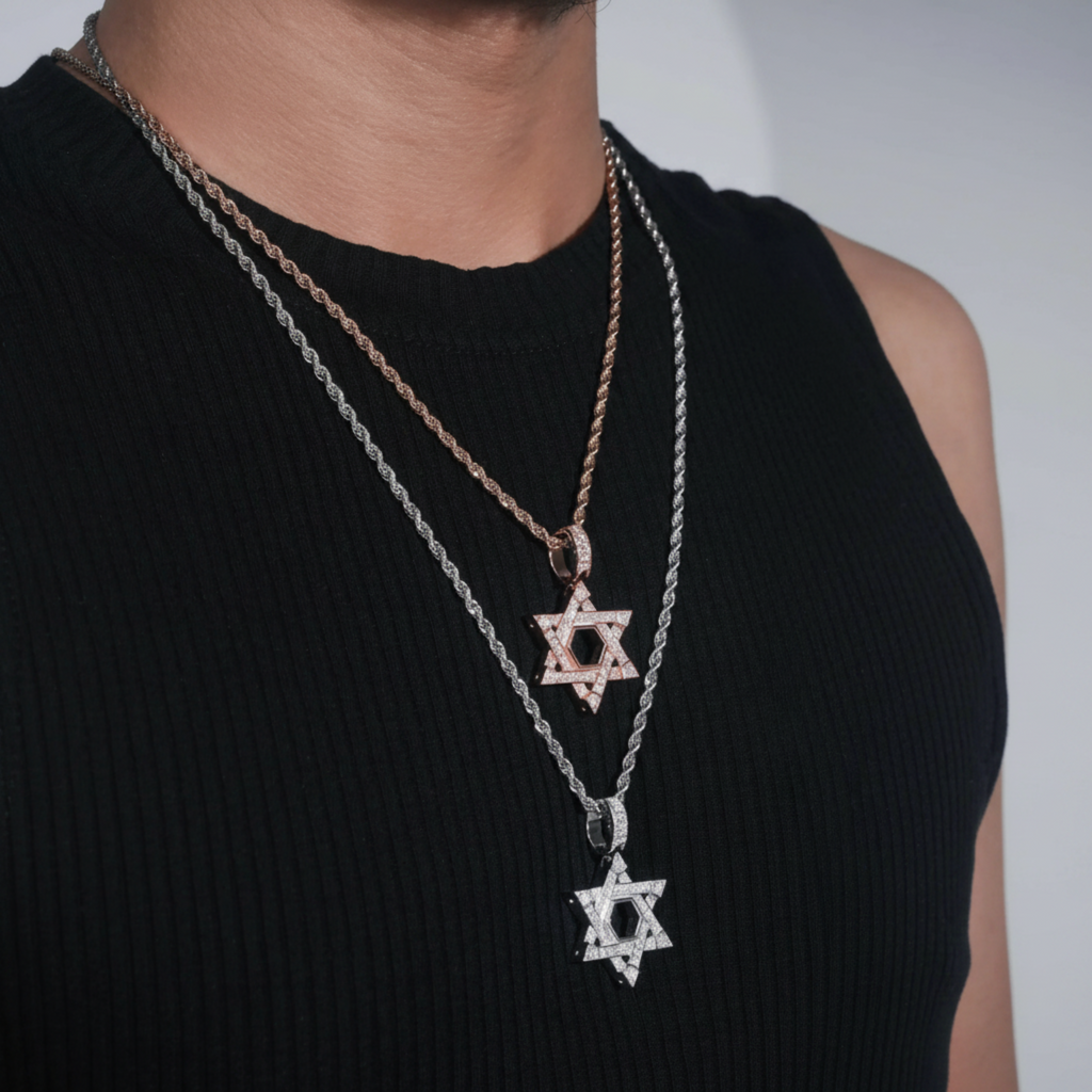 Moissanite Star of David Pendant