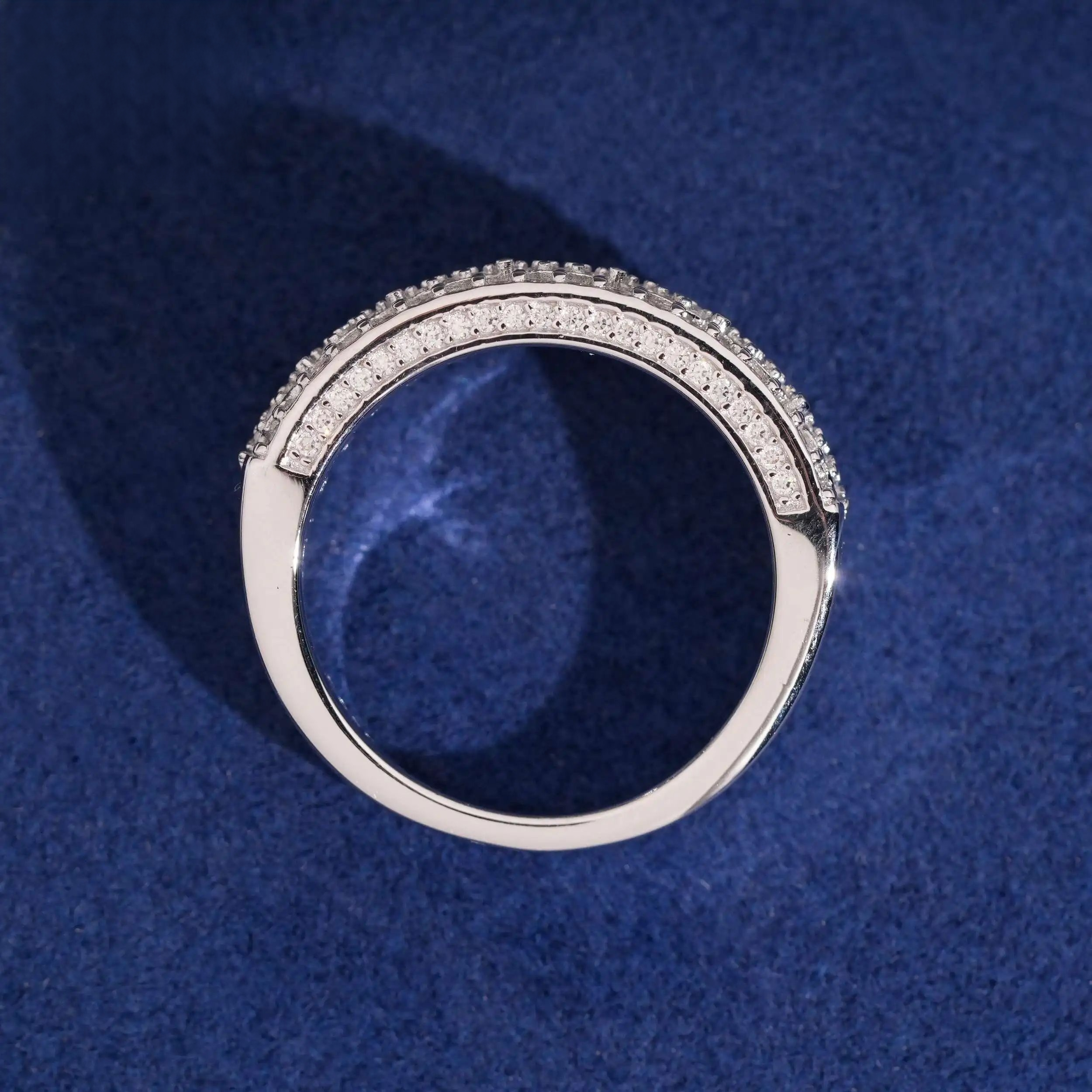 Moissanite Cluster Ring