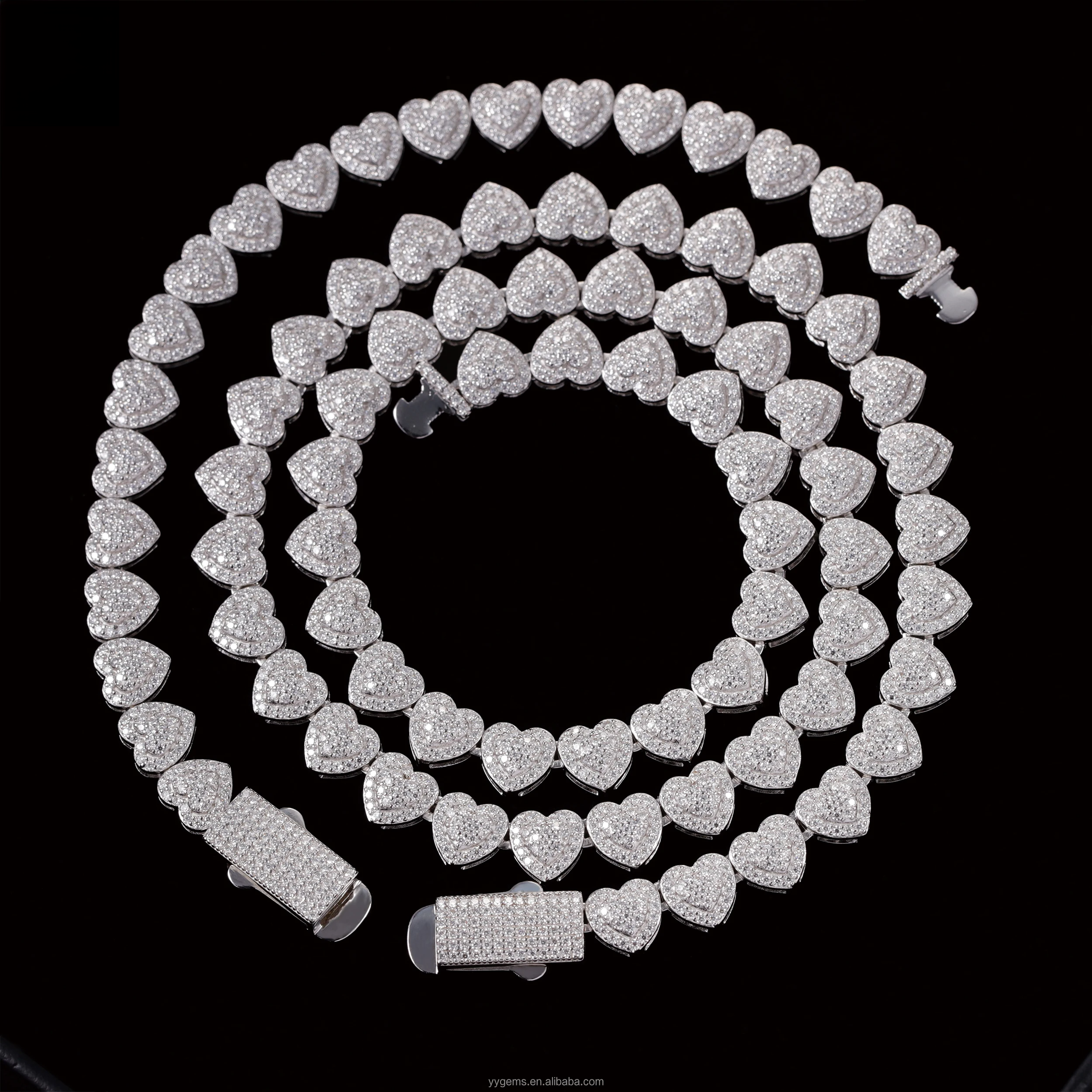 Iced Out Heart Link Chain