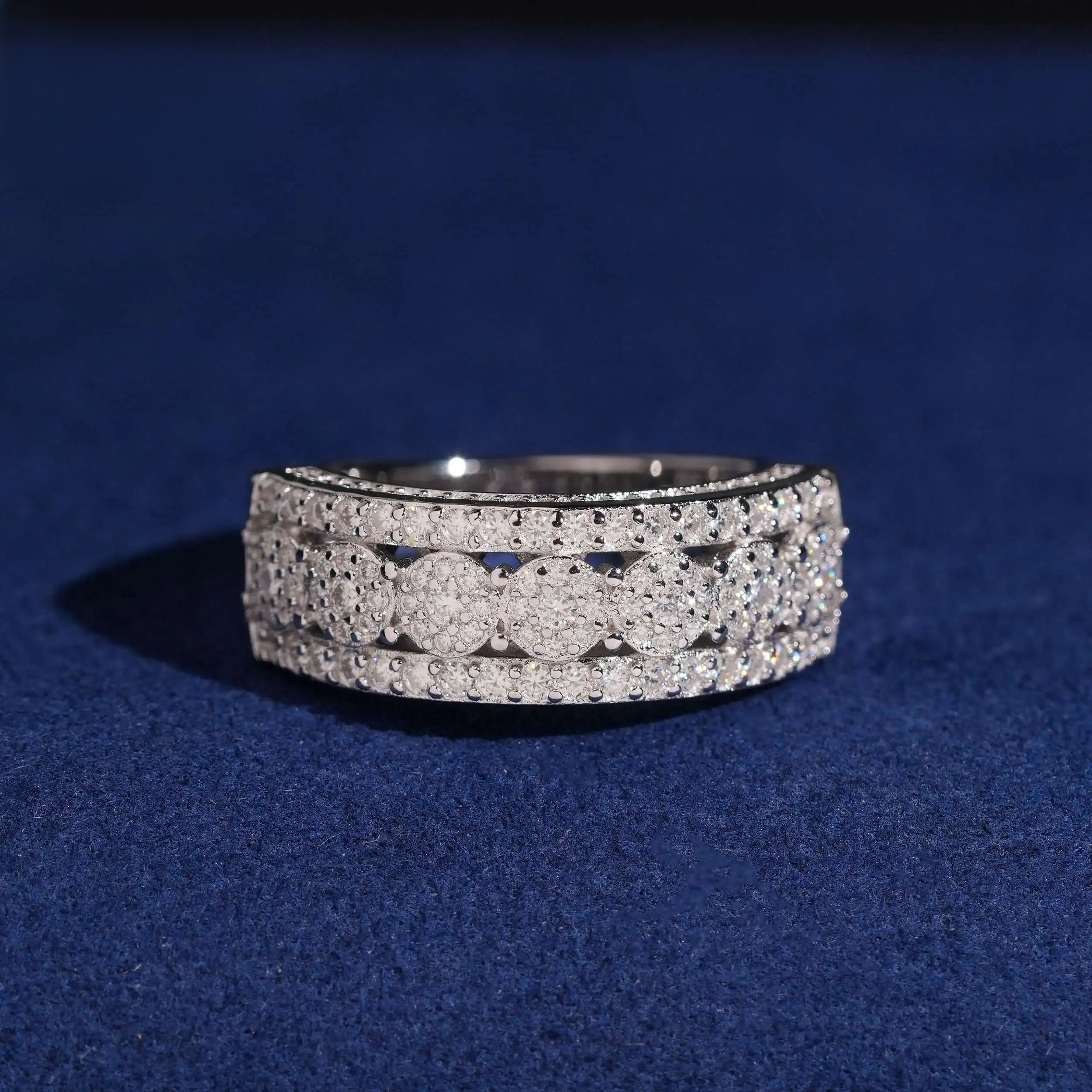 Moissanite Cluster Ring