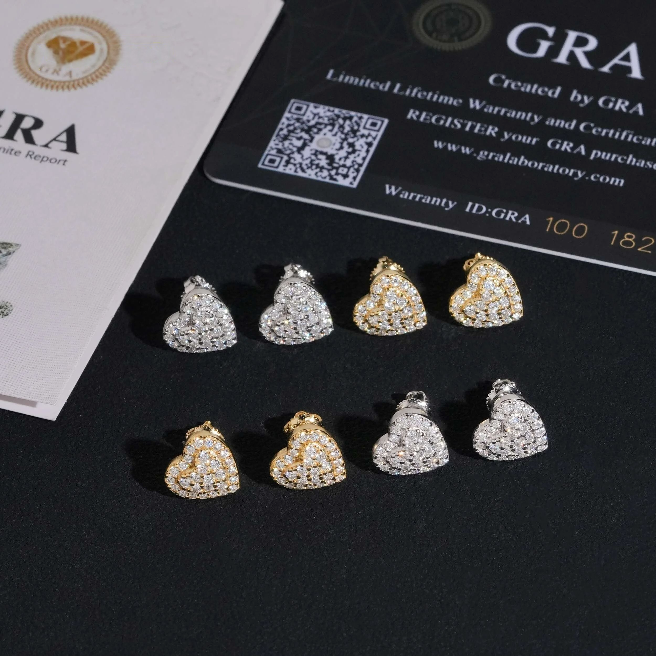 Heart Moissanite Earrings