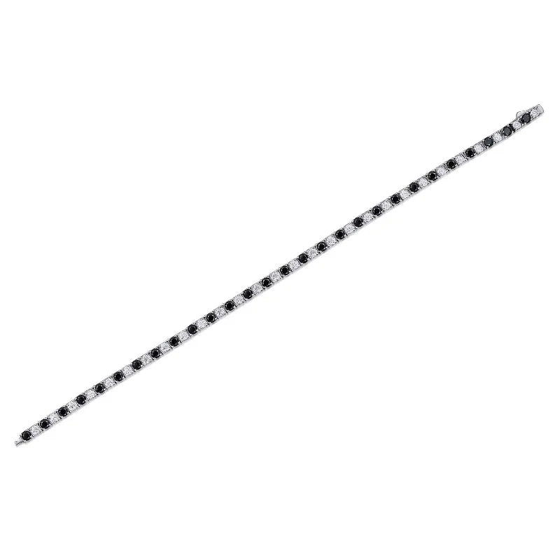 Black & White Tennis Bracelet