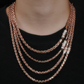 Moissanite Clasp Rope Chain