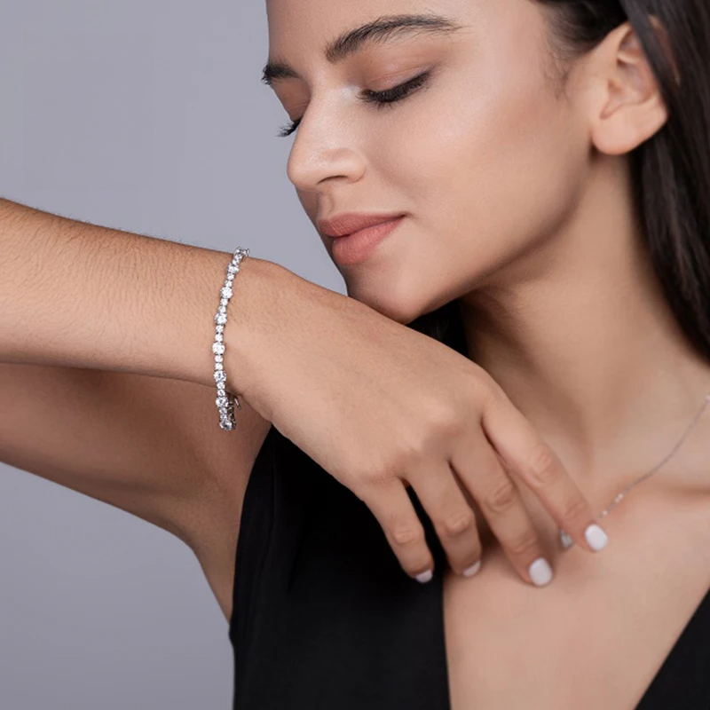 Staggered Tennis Bracelet