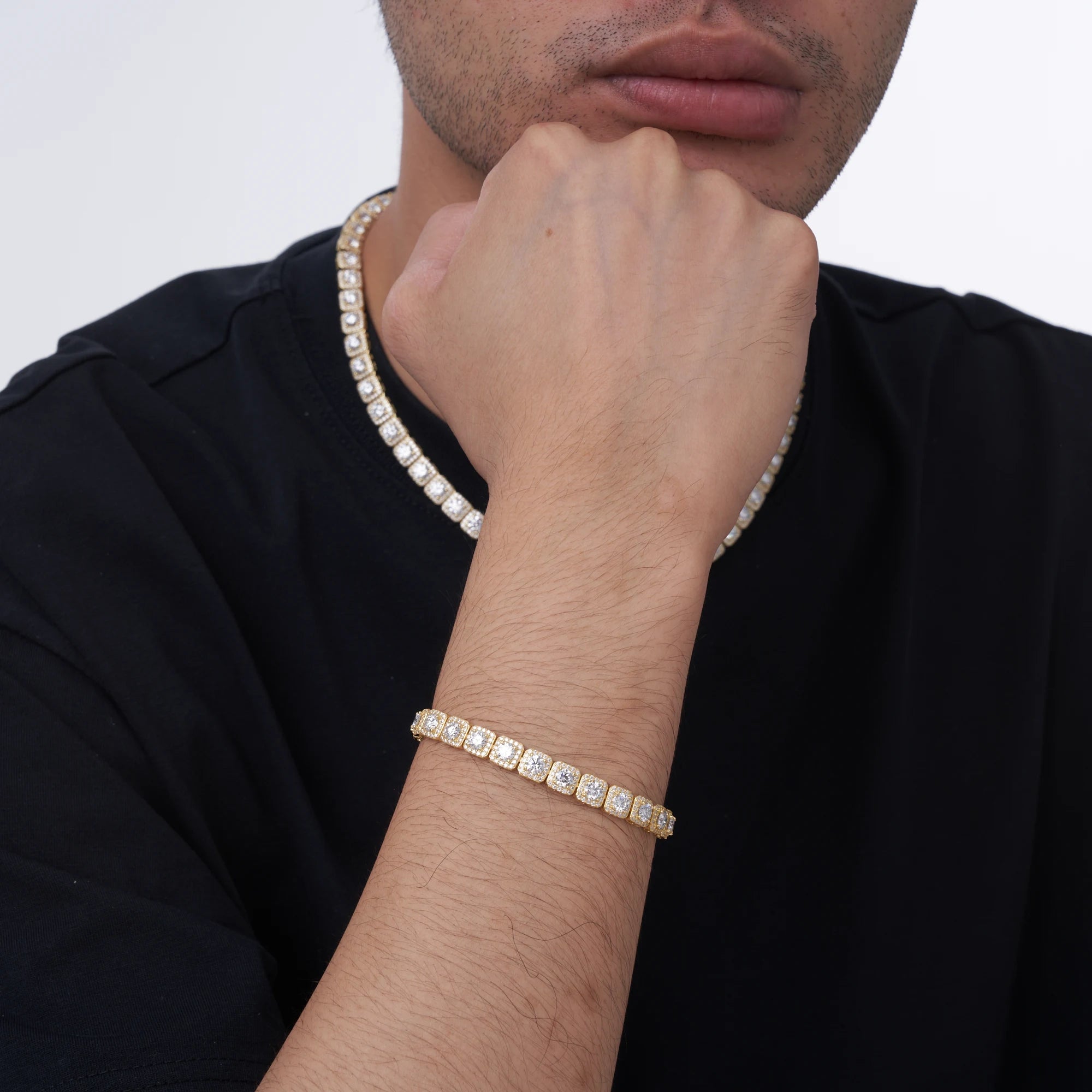 Princess Cut Moissanite Tennis Bracelet