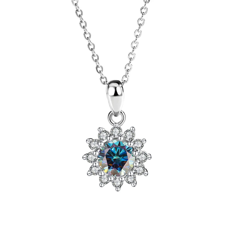 Moissanite Snowflake Pendant Necklace