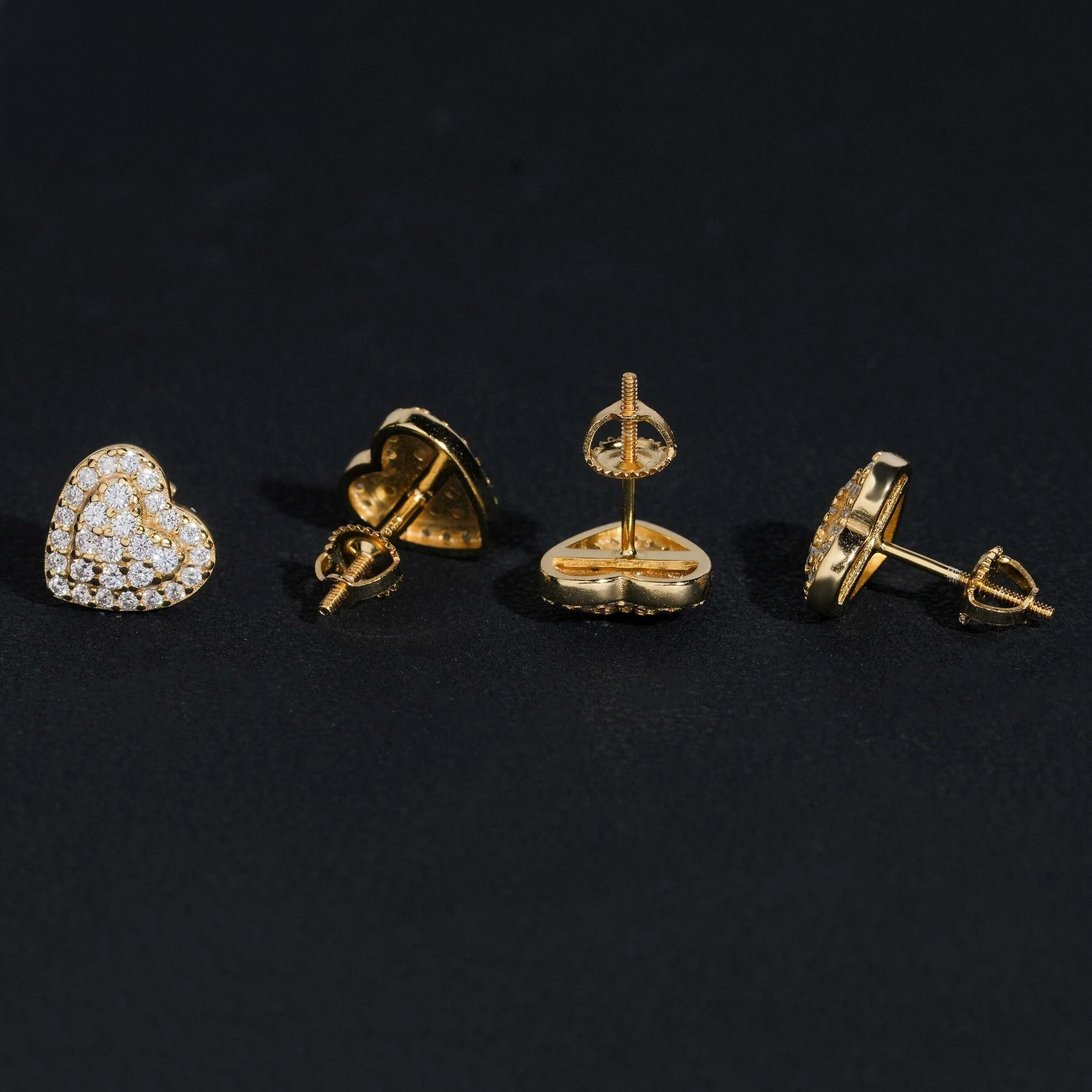 Heart Moissanite Earrings