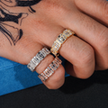 Emerald Cut Moissanite Eternity Ring