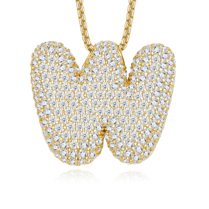 Iced Out Letter Pendant