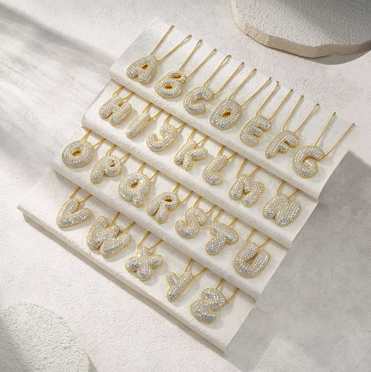 Iced Out Letter Pendant